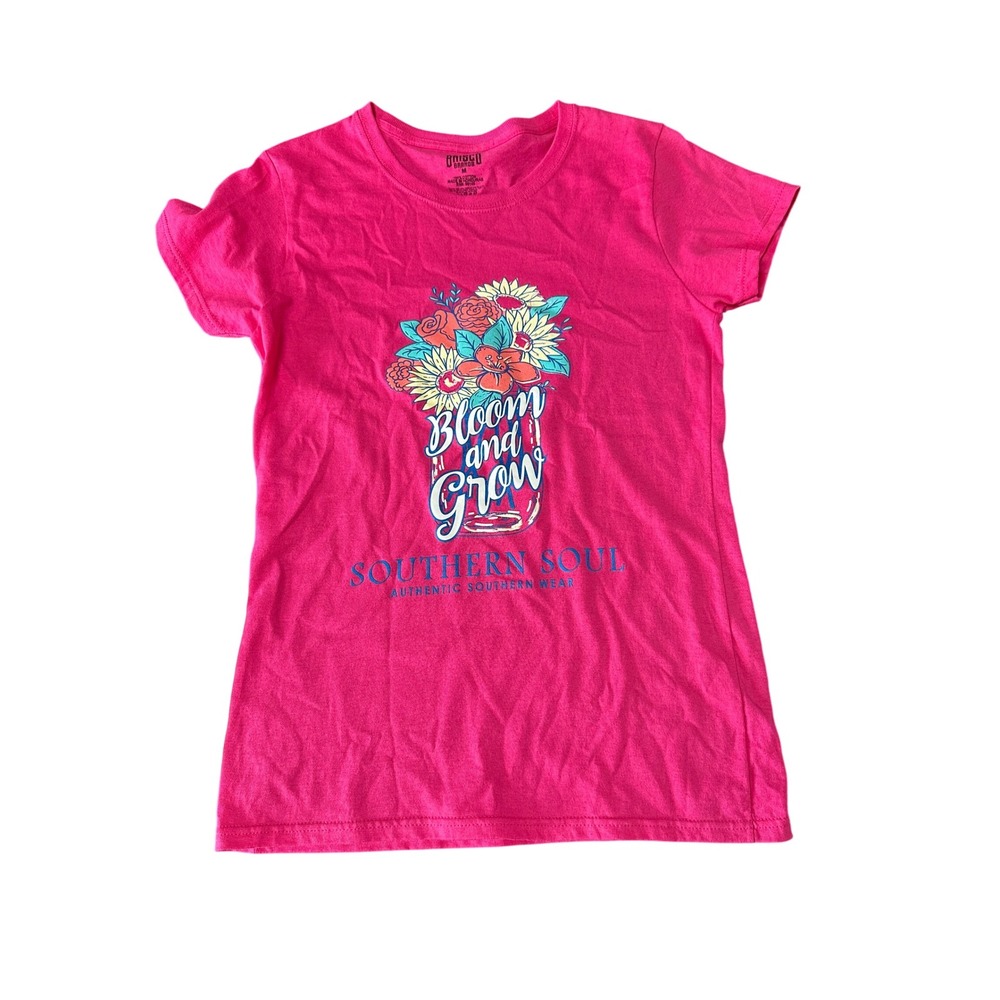 Southern‎ Soul Bloom and Grow Graphic Tee T-Shirt - Women's Medium Pink
